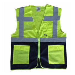 Emniyet-Ikaz-Yelegi-Cepli-Yonetici-Tipi-CE-Belgeli-Sari-Lacivert-XL Emniyet İkaz Yeleği Cepli Yönetici Tipi CE Belgeli Sarı Lacivert XL