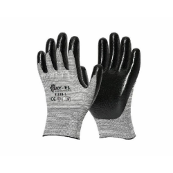 Kircil-Naylon-Isci-Eldiveni-Nitril-Kapli-Orme-Siyah-Gri-No10 Kırçıl Naylon İşçi Eldiveni Nitril Kaplı Örme Siyah Gri No:10