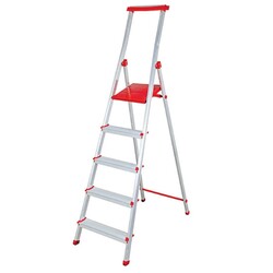 Merdiven-Aluminyum-51-Basamakli Merdiven Alüminyum 5+1 Basamaklı