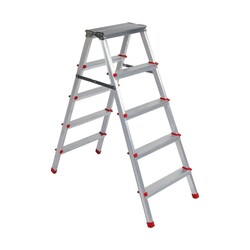 Merdiven-Kanat-Cift-Tarafli-Aluminyum-55-Basamakli Merdiven Kanat Çift Taraflı Alüminyum 5+5 Basamaklı