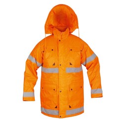 Reflektorlu-Turuncu-Su-Gecirmez-Parka-XL Reflektörlü Turuncu Su Geçirmez Parka XL